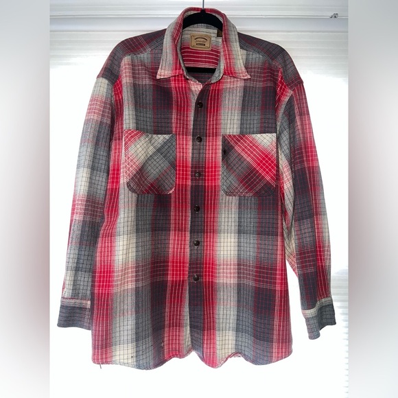 St John Bay Red and Gray Plaid Button-Up Shirt - Picture 6 of 6
